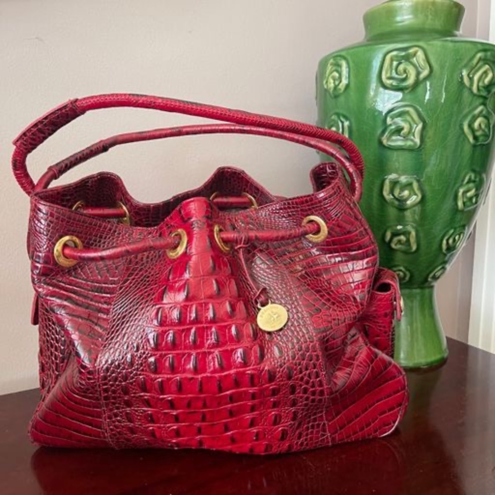 Brahmin Belinda Melbourne Drawstring Tote w/Side Pocket